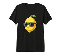 Funny Cute Lemon with Sunglasses Cartoon Premium T-Shirt