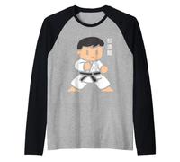 Funny Cute Original Japanese Calligraphy Shotokan Karate Raglan Baseball Tee