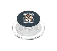 Funny Cute Pet Dog Breed Pup Yes I'm with the Crazy Akita PopSockets PopGrip for MagSafe