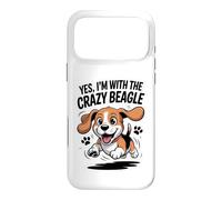 Funny Cute Pet Dog Owner Breed Yes I'm with the Crazy Beagle Case for iPhone 17 Pro Max