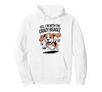 Funny Cute Pet Dog Owner Breed Yes I'm with the Crazy Beagle Pullover Hoodie