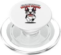 Funny Cute Pet Dog Yes I'm with the Crazy Boston Terrier PopSockets PopGrip for MagSafe