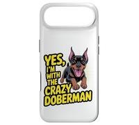 Funny Cute Pet Dog Yes I'm with the Crazy Doberman Pinscher Case for iPhone Air