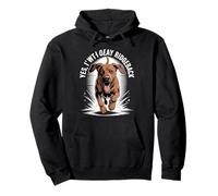 Funny Cute Pet Dog Yes Im with the Crazy Rhodesian Ridgeback Pullover Hoodie