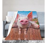 Funny Cute Pig Blanket Super Soft Flannel Throw Blankets for Sofa Bed Living Room All Season Blanket Big Size