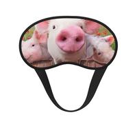 Funny Cute Pig Print Adjustable Eye Cover for Sleeping, Comfortable, Pressure-Free and Breathable Sleeping Masks