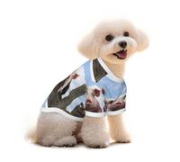 Funny Cute Pigs Printed Printed Everyday Soft Cotton Dog Short Sleeve T-Shirt For Chihuahuas & Teacup Puppies & Small Dogs Breeds Stretchy Cat Outfit