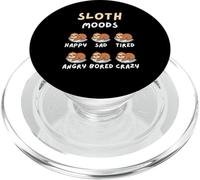 Funny Cute Sloth Moods Sloth Lover Graphic PopSockets PopGrip for MagSafe