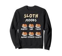 Funny Cute Sloth Moods Sloth Lover Graphic Sweatshirt