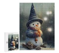 Funny Cute Snowman Adult Puzzle, 500 PCS, Relaxing Jigsaw Activity, A Satisfying Project for Experienced Puzzlers, at Home