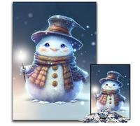 Funny Cute SnowmanJigsaws 1000 Pieces for Adults Wooden Jigsaw Puzzles for Adults Ideal And Home Decor 1000 PCS(75x50cm)