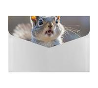 Funny Cute Squirrel File Folder 6-Pocket, Waterproof Accordion File Organizer with Snap Closure, Expanding Document Holder for Office, Home