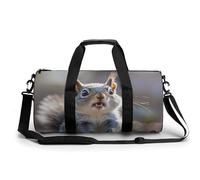 Funny Cute Squirrel Gym Bag for Men Women, Sturdy Oxford Cloth Travel Bags with Removable Shoulder Strap, Waterproof Duffel Bag for Fitness, Travel, Yoga