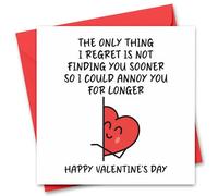 Funny Cute Valentine's Day Card for Him or Her - Valentine's Day Card for Girlfriend, Boyfriend, Husband or Wife - Valentine's Day Card for Fiance Fiancee - Romantic Loving Valentine's Day Card