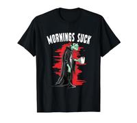Funny Cute Vampire Mornings Suck Dracula Halloween Costume Value Graphic T-Shirt