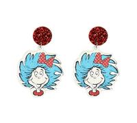 Funny Cute Weird Animal Acrylic Wooden Cat Dog Elephant Drop Dangle Earrings Lovely Pet Creative Cartoon Unique Funny Teacher's Day Back to School Jewelry for Women, Zinc, No Gemstone