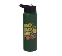 Funny Cybersecurity IT Hacker Cyber Security Stainless Steel Insulated Water Bottle