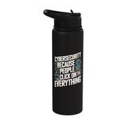 Funny Cybersecurity IT Support IT Security Network Engineer Stainless Steel Insulated Water Bottle