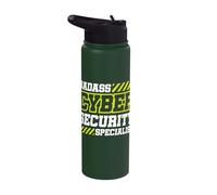 Funny Cybersecurity Specialist White Hat Hacker Shirt Stainless Steel Insulated Water Bottle