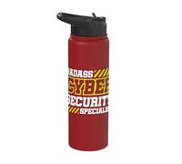 Funny Cybersecurity Specialist White Hat Hacker Shirt Stainless Steel Insulated Water Bottle