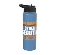 Funny Cybersecurity Specialist White Hat Hacker Shirt Stainless Steel Insulated Water Bottle