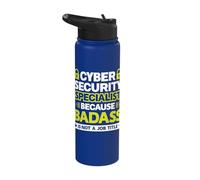 Funny Cybersecurity Specialist White Hat Hacker Shirt Stainless Steel Insulated Water Bottle
