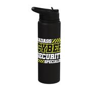 Funny Cybersecurity Specialist White Hat Hacker Shirt Stainless Steel Insulated Water Bottle