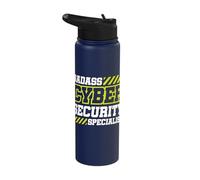 Funny Cybersecurity Specialist White Hat Hacker Shirt Stainless Steel Insulated Water Bottle
