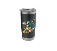Funny Cybersecurity Wi-Fight for Cybersecurity Stainless Steel Insulated Tumbler