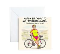 Funny Cycling Birthday Card for Men, MAMIL, 13 x 13 cm
