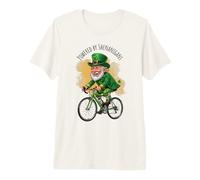 Funny Cycling St Patricks Day Powered by Shenanigans Premium T-Shirt