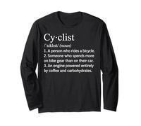 Funny Cyclist Definition Dictionary World Bike Day Humor Long Sleeve T-Shirt