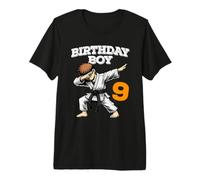 Funny Dabbing 9th Birthday Boy Karate 9 Year Old Boys Premium T-Shirt