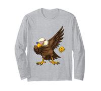 Funny Dabbing Bald Eagle No Kings In America Protest Long Sleeve T-Shirt