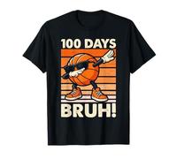 Funny Dabbing Basketball with Sunglasses 100 Days of School T-Shirt