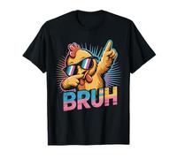 Funny Dabbing Chicken Bruh Teens Youth Kids Chicken Lovers T-Shirt