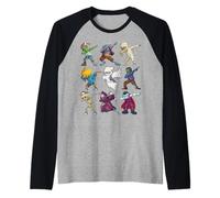 Funny Dabbing Dancing Monsters Cute Halloween Shirt Raglan Baseball Tee