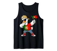 Funny Dabbing Duck Portugal Flag Tank Top