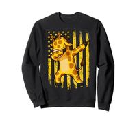 Funny Dabbing Giraffe Dance Animal Lovers American Flag Sweatshirt