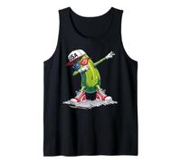 Funny Dabbing Pickle Patriotic US America Flag 4th of July Tank Top