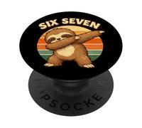 Funny Dabbing Sloth 67 Six Seven Meme PopSockets Adhesive PopGrip