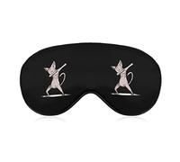 Funny Dabbing Sphynx Cat Soft Eye Mask Cover Effective Shading Blindfold Comfort Sleep Mask with Elastic Adjustable Strap