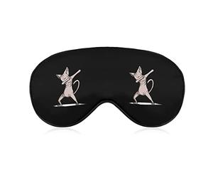Funny Dabbing Sphynx Cat Soft Eye Mask Cover Effective Shading Blindfold Comfort Sleep Mask with Elastic Adjustable Strap