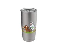 Funny Dachshund Bunny Easter Egg Kids Mens Womens Easter Day Stainless Steel Insulated Tumbler