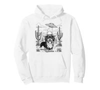 Funny Dachshund Cowboy UFO Abduction Alien Wiener Dog Gifts Pullover Hoodie