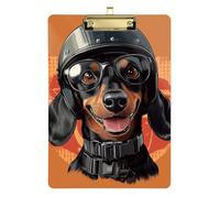 Funny Dachshund Dog Physical Therapy Plastic Pad For Trainers Medical Grade Size 9 x 12