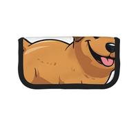 Funny Dachshund Dog Print Pencil Case Big Capacity Pencil Bag Makeup Pouch Durable Students Stationery with Double Zipper for School/Office