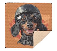 Funny Dachshund Dog Soft Foam Baby Playmat for Indoor Outdoor Comfortable Baby Crawling Mat for Babies Infants Toddlers, 50'' x 50''