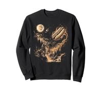 Funny Dachshund Dreaming Of Hotdog Moon Forest Wiener Doxie Sweatshirt