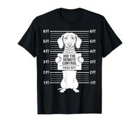 Funny Dachshund Hid The Remote Control Police Lineup T-Shirt